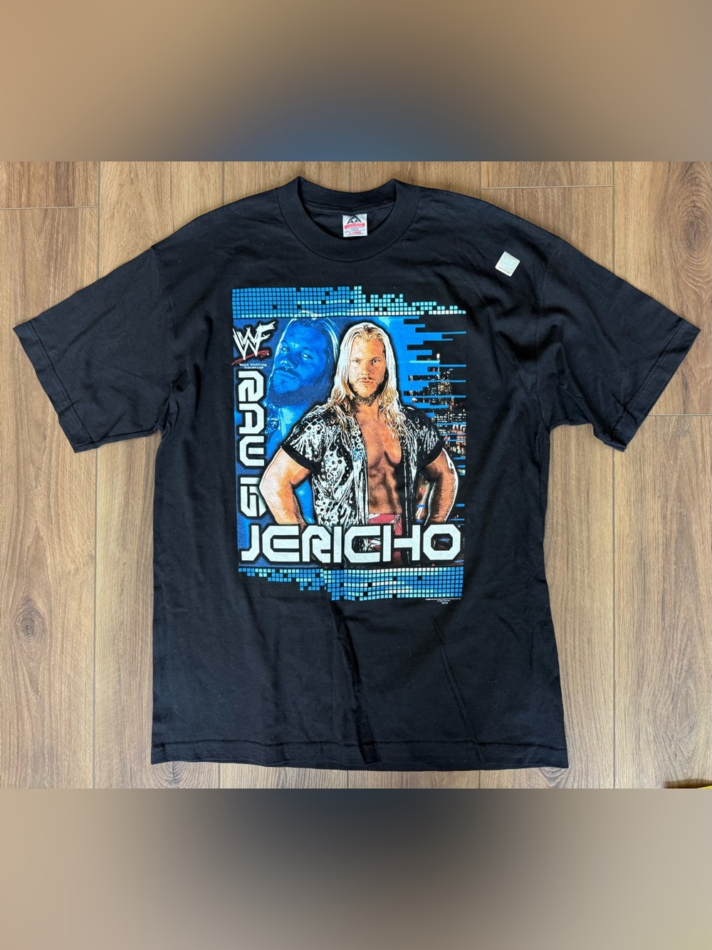 Vintage 2000 Y2K WWF Chris Jericho Raw is Jericho Black Shirt XL Alstyle